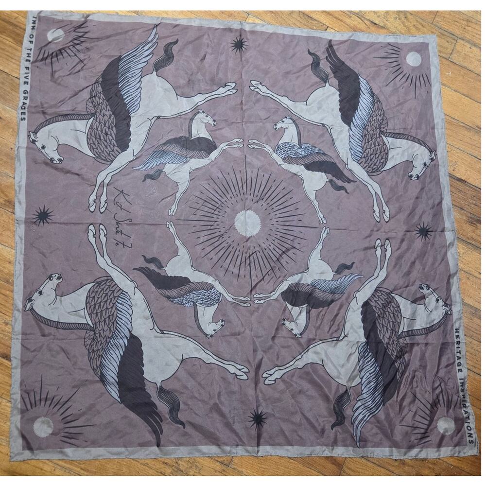 Kit Sante Fe Large Pegasus Wild Rag in Rust Scarf Silk Inn of the Five Graces